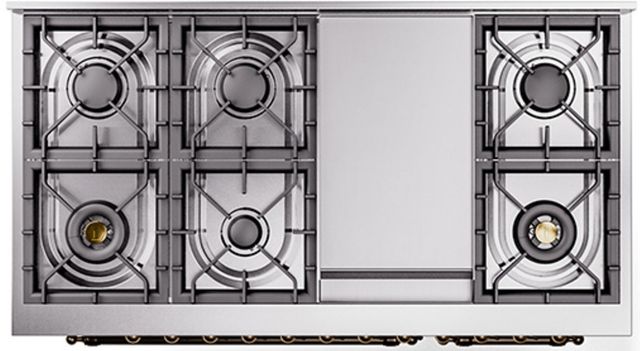 Ilve® Nostalgie II Series 48" Antique White Pro Style Dual Fuel Range-2