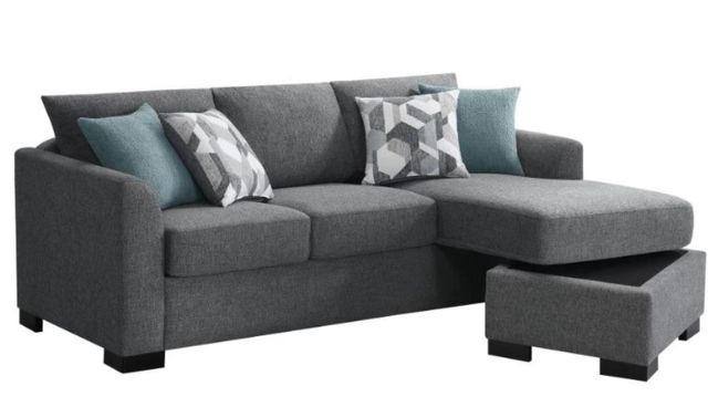 Coaster® Storey Gray Upholstered Sectional Chaise Sofa-1