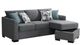 Coaster® Storey Gray Upholstered Sectional Chaise Sofa-1