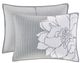 Olliix by Madison Park Lola 6 Piece Grey and Blush King/California King Reversible Cotton Printed Coverlet Set-2