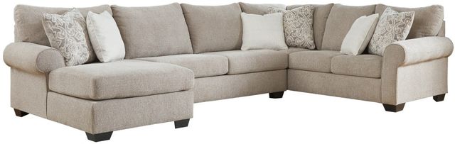 Benchcraft® Baranello 3-Piece Stone Left-Arm Facing Sofa Sectional and Chaise-0