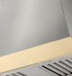 AGA Cascade 36" Stainless Steel Wall Mounted Range Hood  with Polished Brass Trim-1