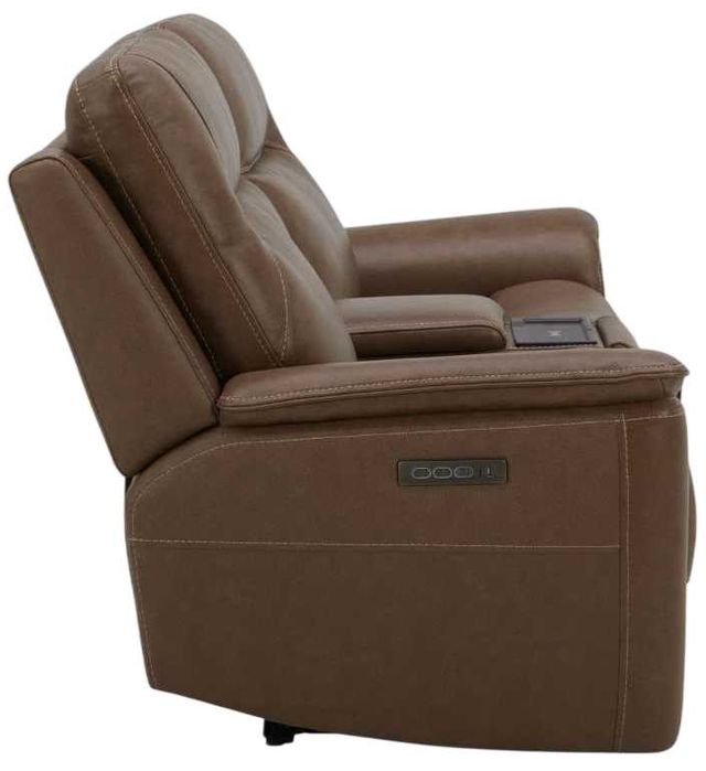 Liberty Furniture Collins York Chestnut Leather Power Reclining Loveseat with Console-4