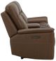 Liberty Furniture Collins York Chestnut Leather Power Reclining Loveseat with Console-4
