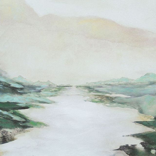 Renwil® Everren Molto Hand-Painted Landscape Painting in Bleached Wood Frame-3