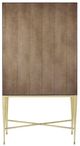 Currey & Company Colette Polished Brass/Tawny Brown Bar Cabinet-3