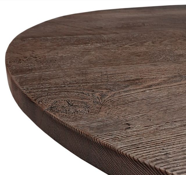 Homecrest™ Outdoor Living Customizable Timber Aluminum/Wood 42" Round Outdoor Chat Table with Universal Base-1