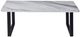 Mazin Furniture Leander White Sintered Stone Top Coffee Table with Black Metal Legs-1