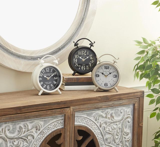 Deco Marche 3-Piece White Clock-3