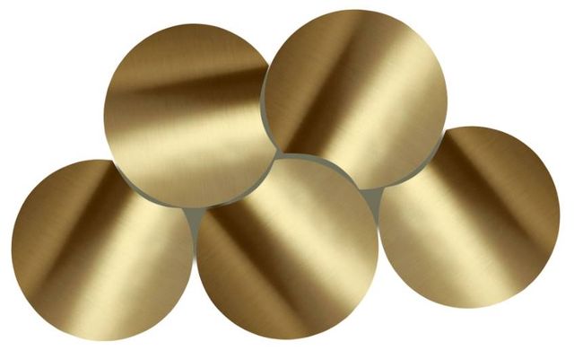 Meridian Furniture Dimple 5-Piece Gold 16" Modular Nesting Coffee Table Set-1