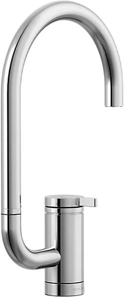 KOHLER® Components® Polished Chrome Single-Handle Bar Sink Faucet with 2-Function Extended-Reach Spout-0