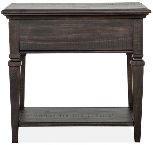 Magnussen Home® Calistoga Weathered Charcoal End Table-1