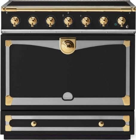 La Cornue CornuFé 90 Albertine 36" Matte Black Pro Style Induction Range-0