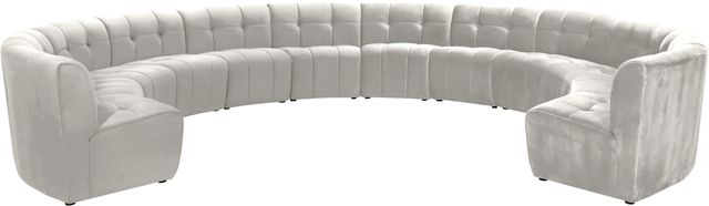 Meridian Furniture Limitless 12-Piece Cream Velvet Modular Sectional-0