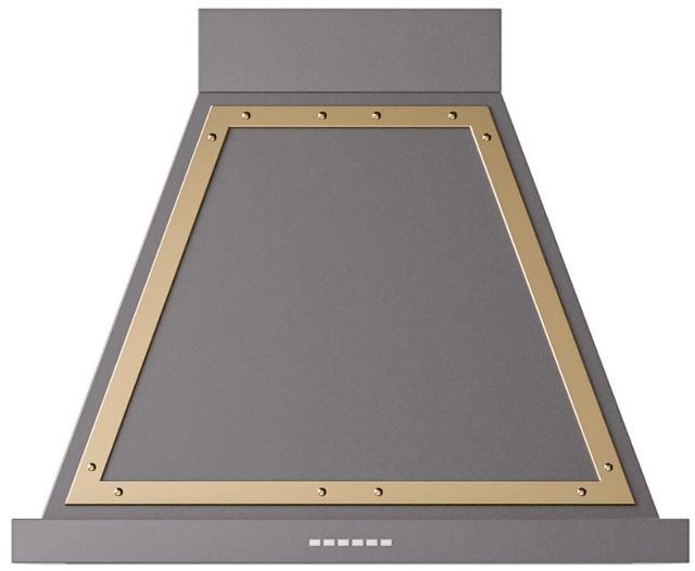 Ilve® Nostalgie II Noblesse 30" Graphite Matte Wall Mounted Range Hood with Noblesse Frame-0