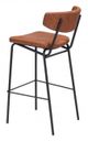 Zuo Modern Sharon Vintage Brown Bar Chair-4