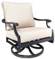 CabanaCoast® Customizable Bloom Aluminum Outdoor Lounge Swivel Rocker Chair-0