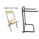 A & B Home 11-Piece Beige/Black Flat Chair with Trolley Set-0