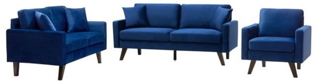 Mazin Furniture Bellerophon Blue Sofa-1