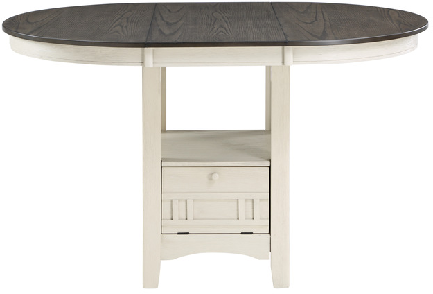 Homelegance® Junipero Antique White Counter Height dining Table with Rosy Brown Top -2