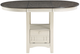 Homelegance® Junipero Antique White Counter Height dining Table with Rosy Brown Top -2