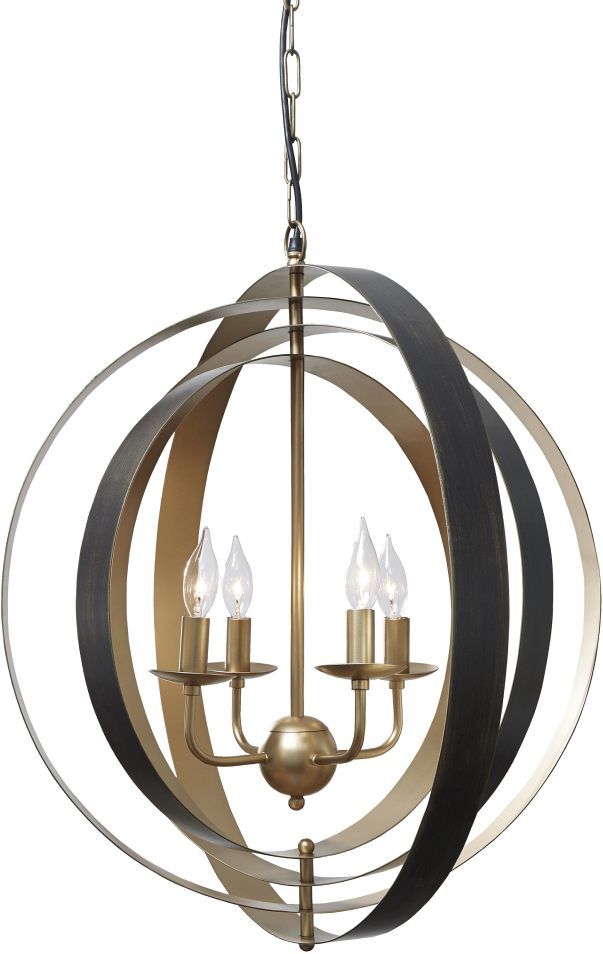 Signature Design by Ashley® Makani Black/Gold Metal Pendant Light-0