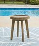 Signature Design by Ashley® Bradstreet Bay Beige Wooden Outdoor Round End Table-3