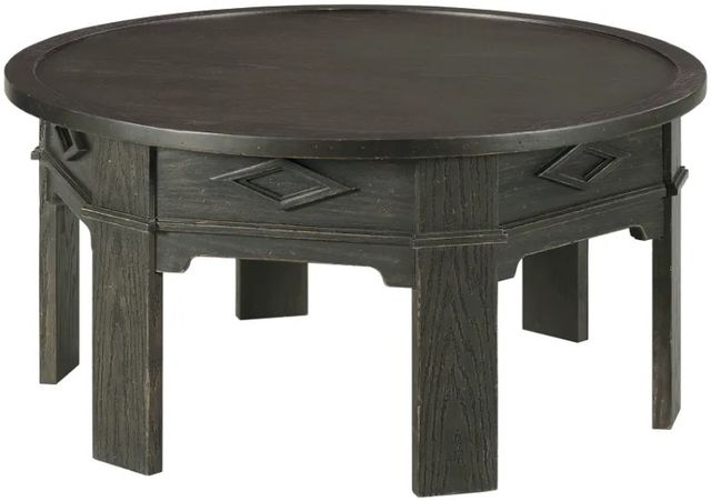 Hammary® Lillith Vintage Black Round Coffee Table-0