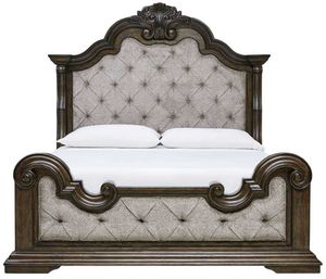 Signature Design by Ashley® Maylee Dark Brown California King Upholstered Panel Bed
