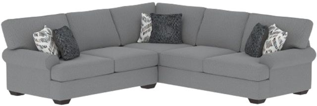 Corinthian Furniture 2-Piece Gray L-Shape Sectional-0
