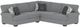 Corinthian Furniture 2-Piece Gray L-Shape Sectional-0