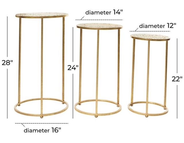 Deco Marche 3-Piece Gold Nesting Table Set-3