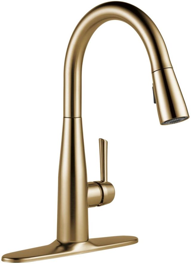 Delta Essa® Champagne Bronze Single Handle Pull-Down Kitchen Faucet-3