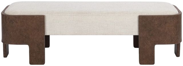 Classic Home Janya Brown/Oat Cream Accent Bench-2