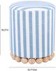 TOV Furniture Dex Blue Striped Ottoman-2