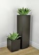 Le Present Squared Anthracite 12" Planter-5