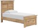 Signature Design by Ashley® Makidern Tan Twin Panel Bed with 2-Drawer Storage-0