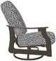 Telescope Casual St. Catherine Agra Classic/Beachwood Aluminum/Fabric Outdoor MGP Cushion Swivel Rocker with Boardwalk Rustic Arms-2