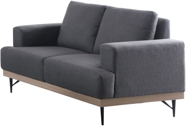 Coaster® Kester Charcoal Recessed Track Arm Loveseat-0