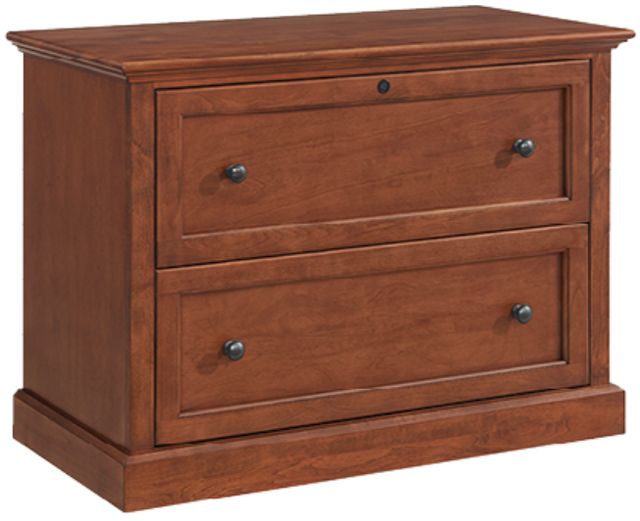 Whittier Wood® Furniture McKenzie Glazed Antique Cherry Lateral File Cabinet-0