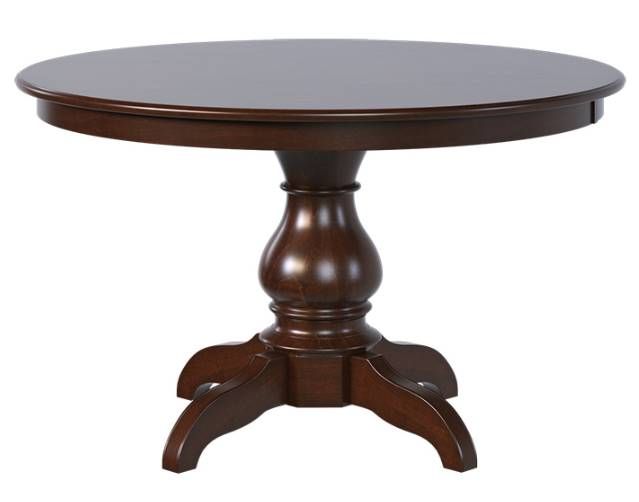 Country View Woodworking Customizable Westfield Cherry Top 65" Dining Table with 1-Leaf and Brown Maple Base-0
