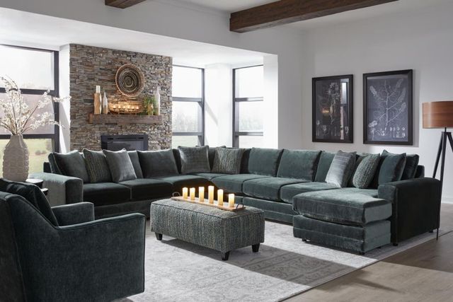 Fusion Furniture Opal Pine 4-Piece U-Shaped Sectional with Chaise-1