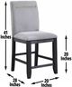 Steve Silver Co. Yves Gray/Rubbed Charcoal Counter Stool-2