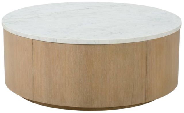 Rowe® Delray Carrara Cocktail Table with Brindle Base-0