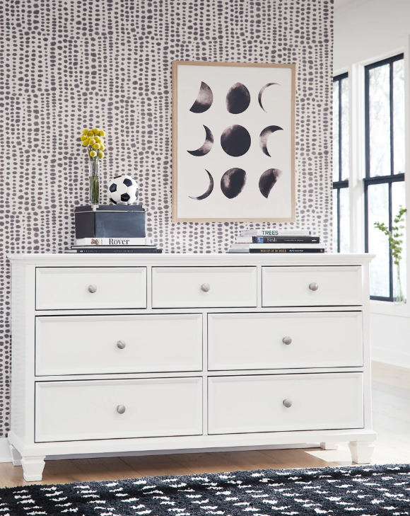 Ashley Fortman Nachttisch Mit 2 Schubladen – Traditionelles Design In Weiß, Maße 63.5x43.2x67.9 Cm