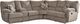 Catnapper® Elliot 2-Piece Pewter Lay Flat Reclining Curved Sectional with Console-0
