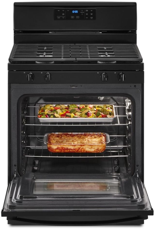 Whirlpool® 30" Black Freestanding Gas Range-2