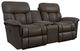 La-Z-Boy® Mateo Chocolate Leather Manual Wall Reclining Loveseat with Console-0