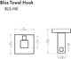 ZLINE Bliss Matte Black Single Towel Bar-1