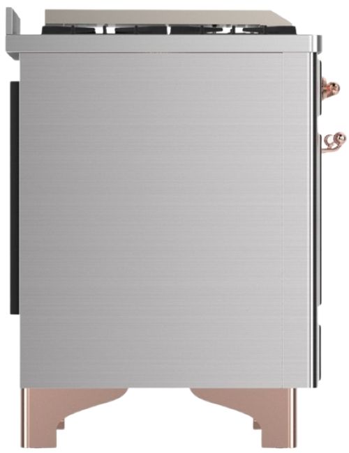 Ilve® Majestic III 60" Stainless Steel Pro Style Dual Fuel Natural Gas Range with Triple Glass Door and Copper Trim-3